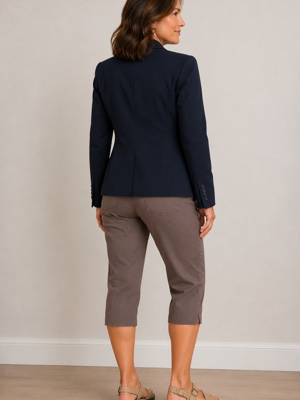 Talbots Women’s 14P Navy Blue 98% Wool Blazer Petite Two Button Lined - Picture 3 of 5